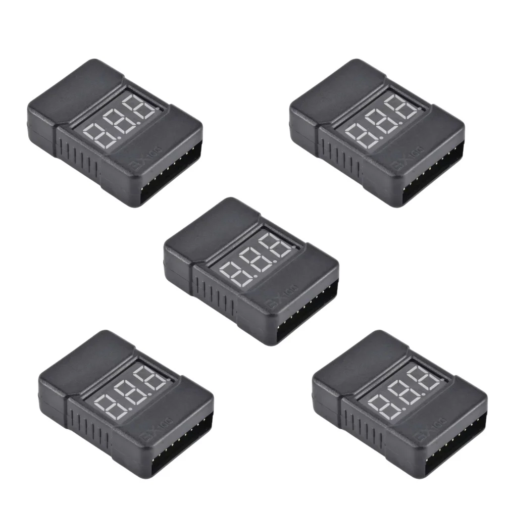 1/5PCS 1-8S Lipo Battery Voltage Indicator Tester Low Voltage Buzzer Alarm Checker for Lipo/Li-ion Vehicles RC Toys