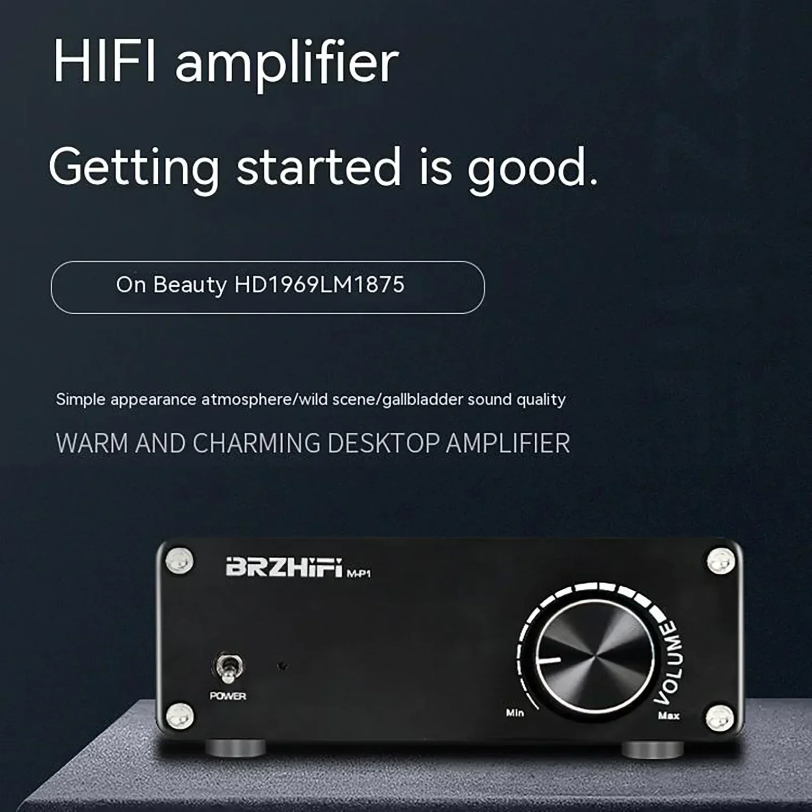 AMXEKR AM-P1 Amplificador de potência analógico em miniatura classe A B de alta fidelidade HD1969 LM1875 Áudio de alta qualidade de som