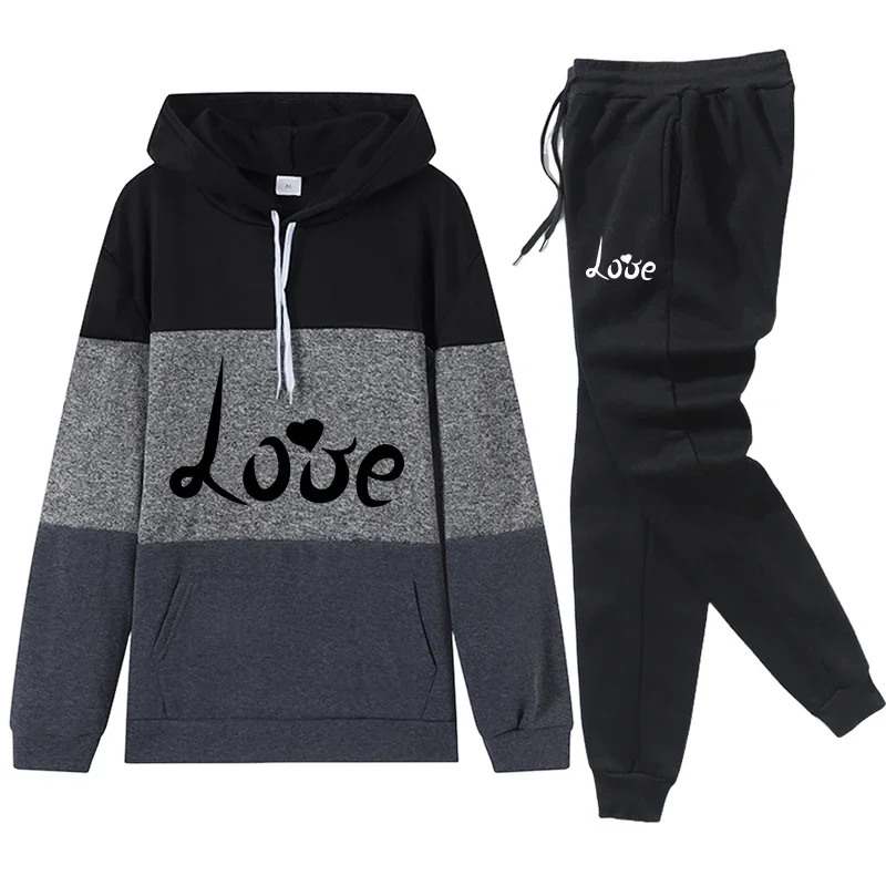 Women's Tracksuit Printing Casual Hooded Sweatshirts Outdoors Sports Jogging Clothing Autumn Winter Quality Fashion Streetwear