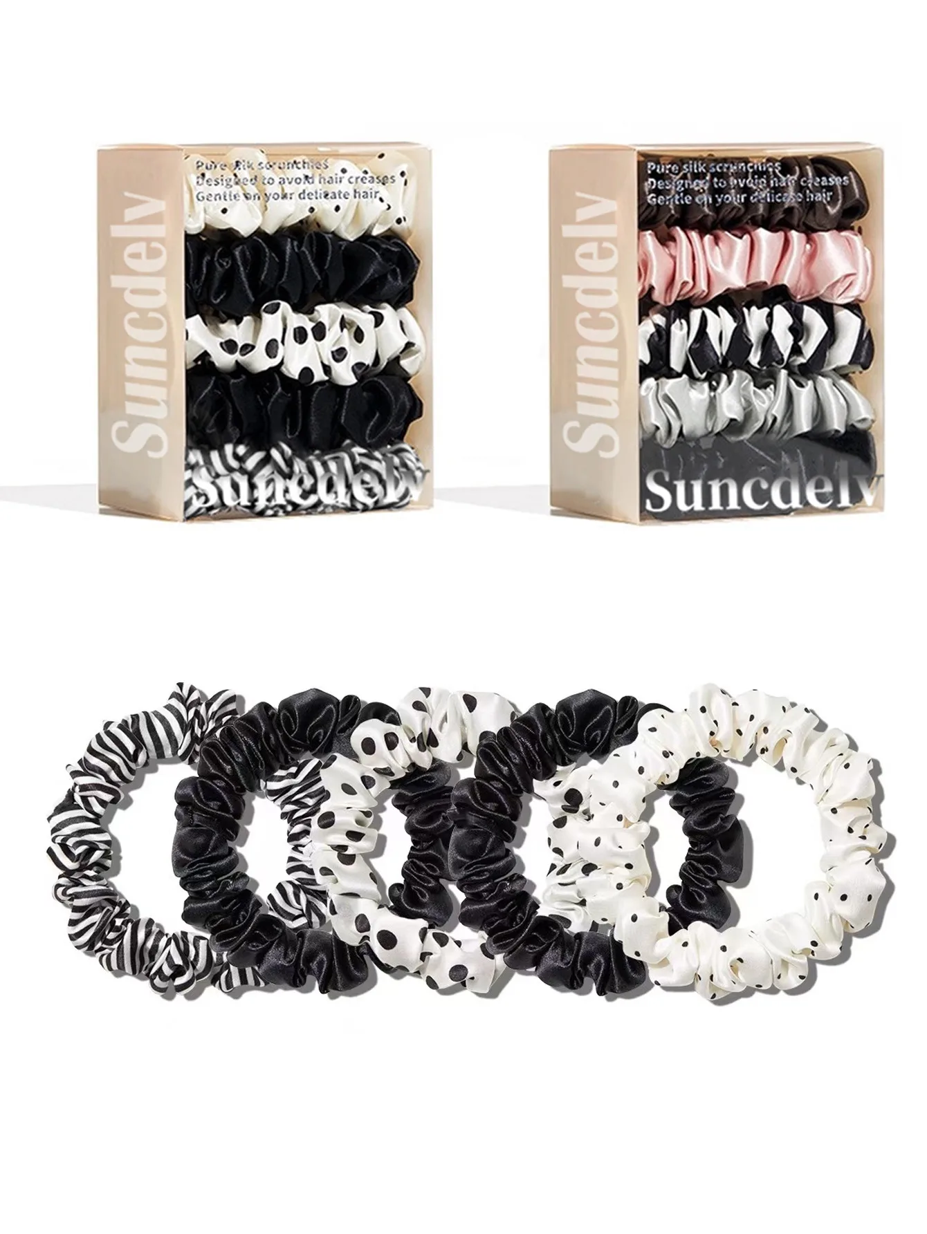 

6/4/3PCS 100% Silk Scrunchies Hair Ties High Quality Hair Scrunchies Women Girls Hairbands Hair Accessories