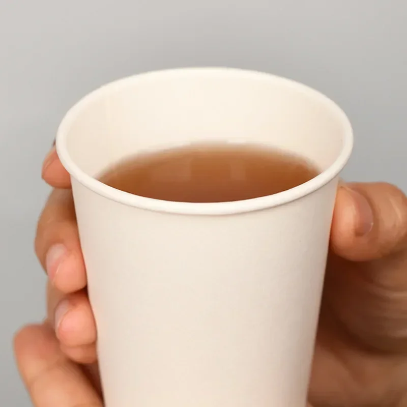 50/100 قطعة 210/250 مللي أكواب ورقية بيضاء نقية المتاح القهوة الشاي كوب حليب لوازم الحفلات أكواب ورقية للشرب أكواب المتاح
