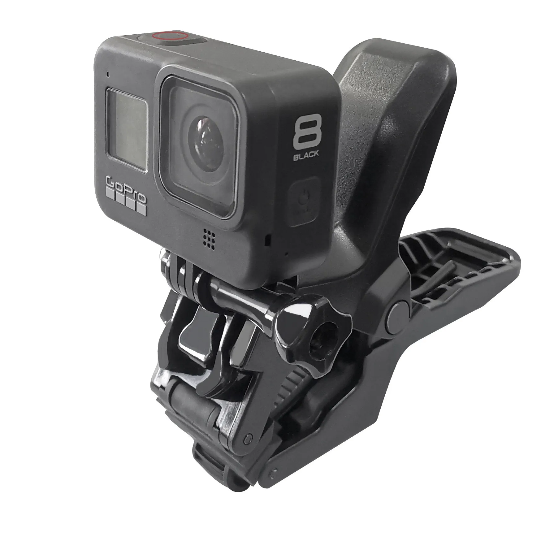 مثبت مشبك مرن من Gooseneck مع فكين مرن قابل للتعديل ، ملحق كاميرا حركة GoPro Hero 8 و 7