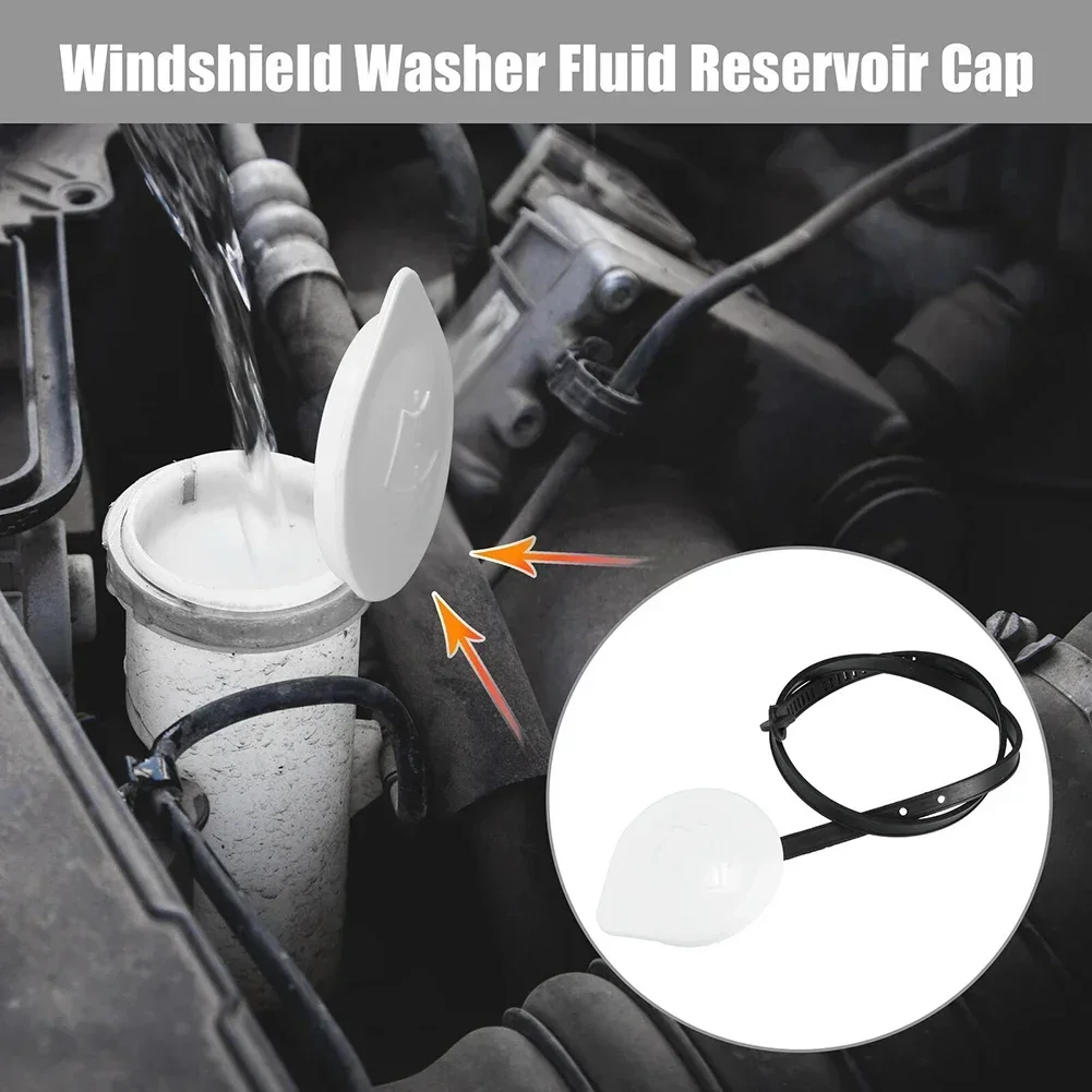 

Car White Windshield Wiper Durable Fluid Reservoir Tank Cap Cover With 40cm Ruler For Lancer Ex 09 18 8260A117