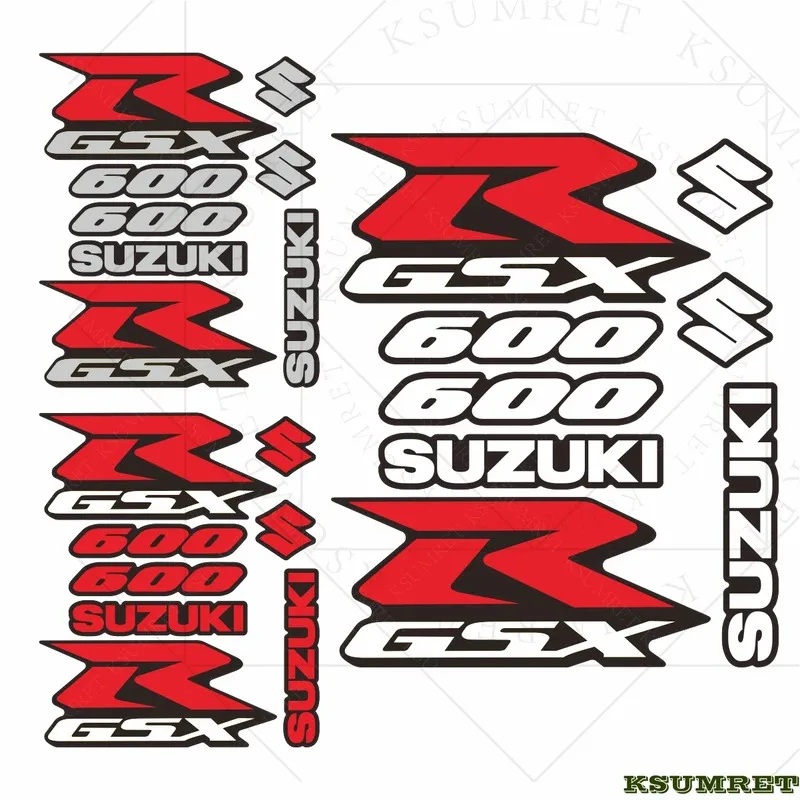 

Vinyl Suzuki GSXR Sticker 600 Decal Logo Set Helmet Emblem Kit