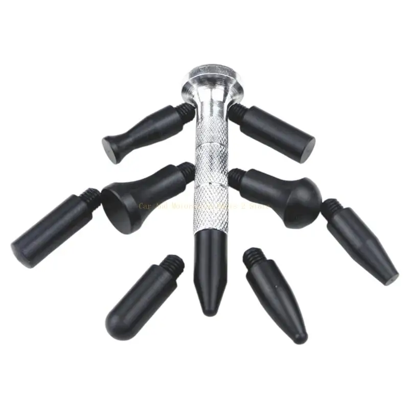 

Automotive Repair Tool Professional Car Dent Tap Down Pen Sheet Metal Dent Repair Leveling Pen with Interchangeable Head