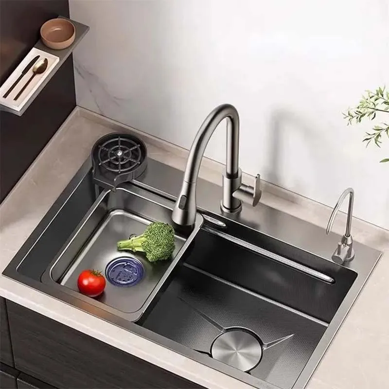 

Light Hand Bowl Pool Household Undercounter Basin Vegetable 304 Stainless Steel Honeycomb Large Single Slot Kitchen Sink