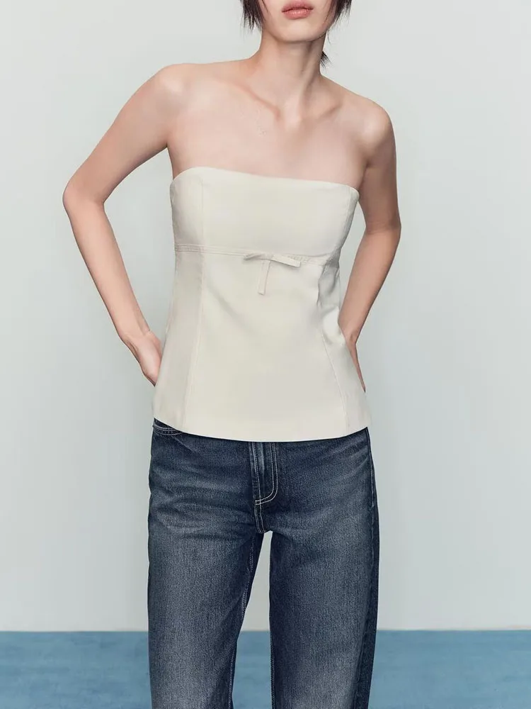 Faionable عقدة مزينة Strapl أعلى وصول جديد ملابس نسائية oulder Bared العصرية المرحلة العرقية زي