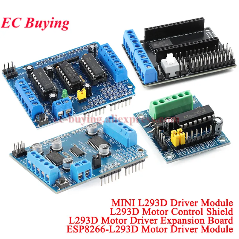 L293D Motor Driver Control Shield Module 4-Channel Stepper DC Motor Drive Expansion Board for Arduino ESP8266 R3 Mega2560