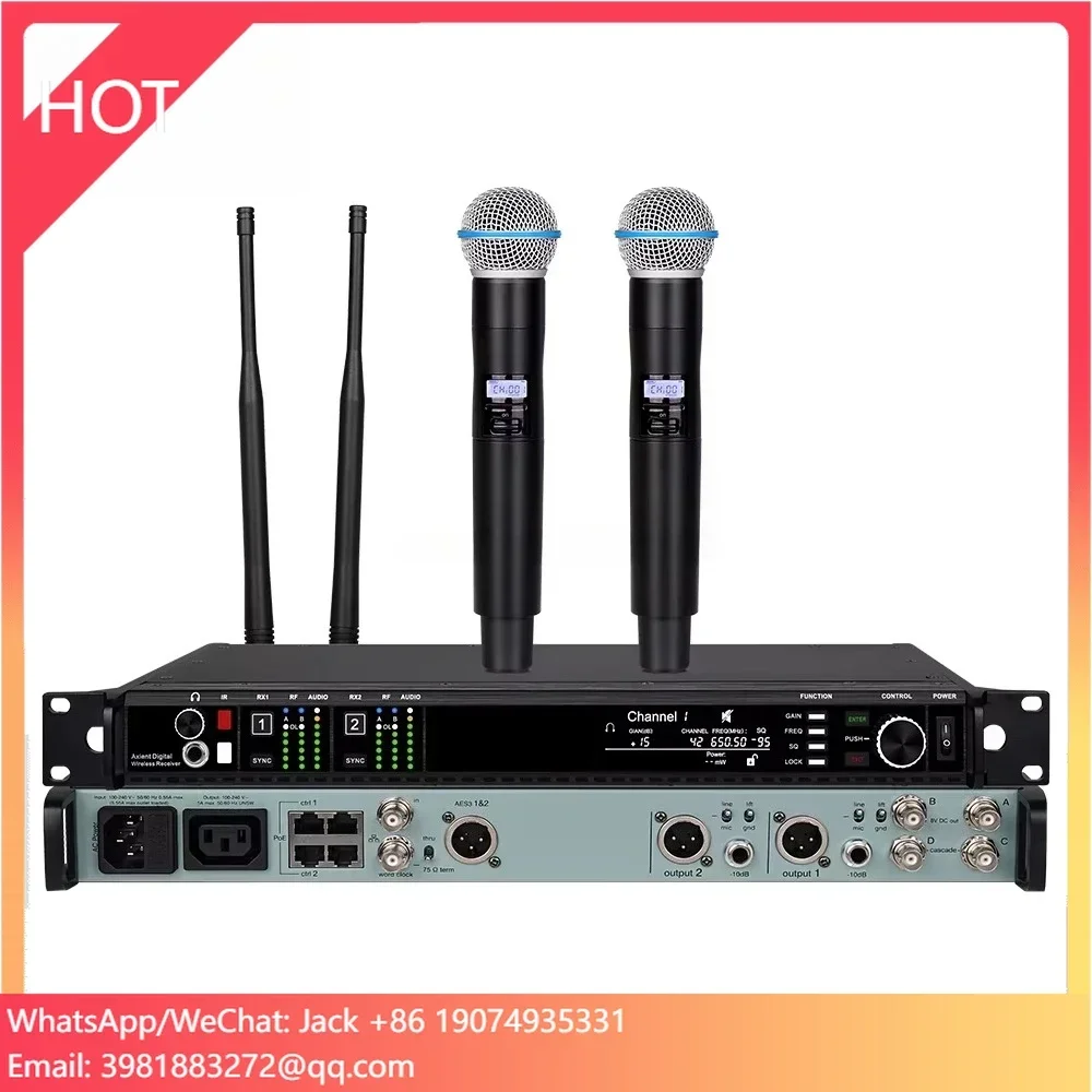 E/Wireless Microphones Professional AD4D Beta58a Wireless Mic True Diversity Digital Microfono Inalambrico AD4D