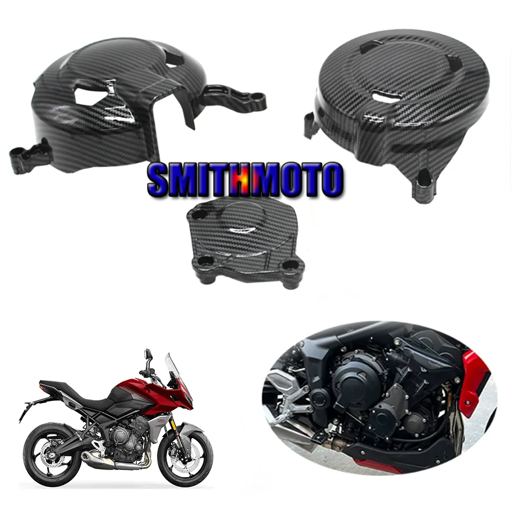 

Motorcycle Engine Cylinder Cover Head Protection Clutch Guards For Tiger Sport 660 Tiger660 Trident660 Trident 660 Carbon Look