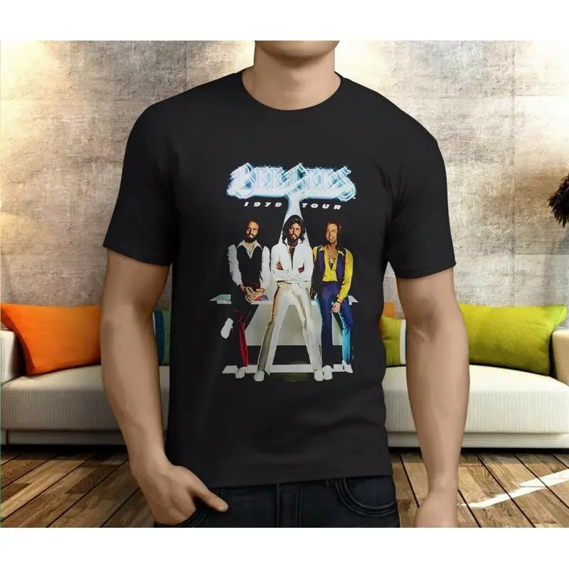 

BEE GEES Tour Classic Pop Rock Trio Andy Gibb Черная футболка всех размеров C086