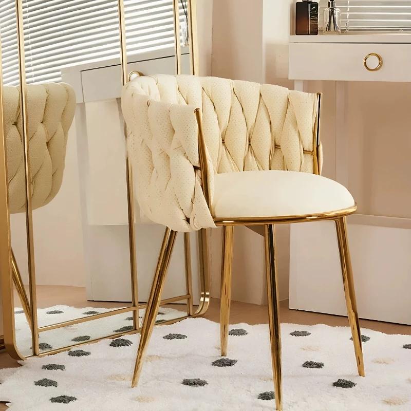 Nordic Luxury Vanity Stools Bedroom Stuff Beauty Salon Tall Cute Vanity Chair Makeup Weird Silla Para Vanity Home Furniture