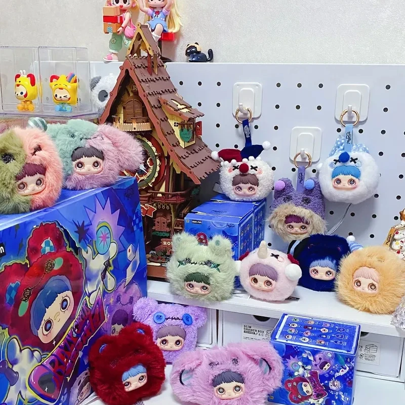 Maymei クレイジーサーカスシリーズぬいぐるみブラインドボックストレンディなおもちゃバッグペンダント漫画アニメかわいい神秘的なボックスクリエイティブデスクトップ装飾