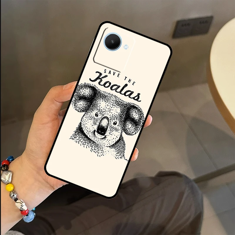 Cute Australia Koala Art For Realme C35 C31 C33 C55 C30 C25s C21Y C15 C11 8 9 10 11 Pro Plus GT Neo 3 2T 3T 5 Case