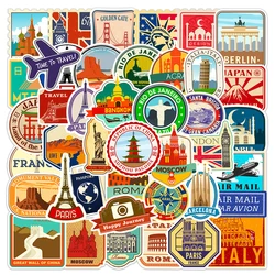 10/30/50PCS World Landmark Travel Cartoon Graffiti Stickers Laptop Phone Snowboard Luggage Fridge DIY Decal Kid Toy Cool Sticker