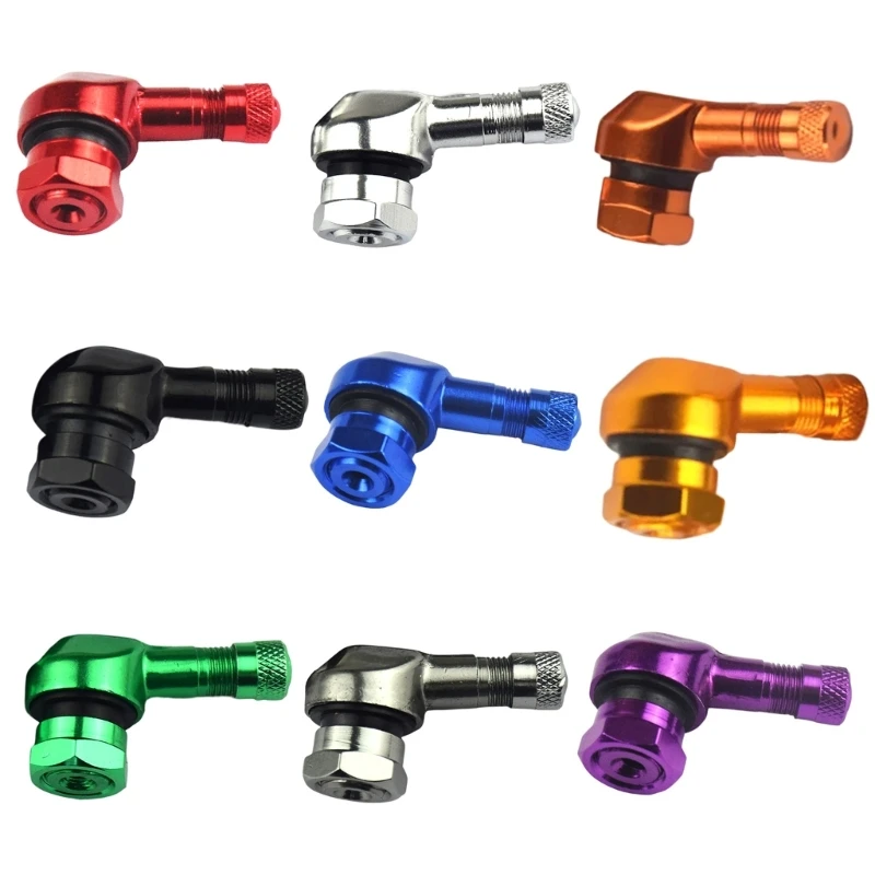 

Y1UB Motorcycle Modification Accessories Replacement Tire Valves Stems 90 Degree Aluminum Tyre Valves Stem for Most Motorbike