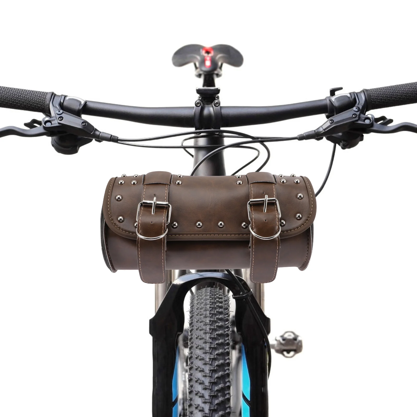 

Premium Motorcycle Handlebar Bag PU Wear Resistant Fork Mount Pouch for Travel Tool Storage Motorbike Accessory