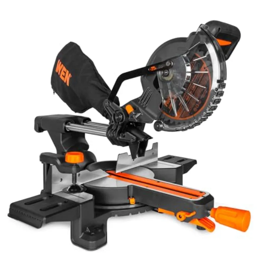 

Аккумуляторная торцовочная пила 20В Max, 7,25 дюйма, с одним углом наклона, бесщеточная, со светодиодной направляющей линией реза, литий-ионный аккумулятор 4,0 Ач