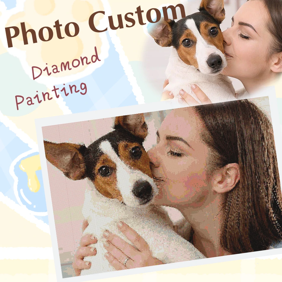 DIY 5D PHOTO CUSTOM Diamond Painting Picture of Rhinestones Diamond Embroidery Cross Stitch Pet Baby Weeding and Parents gift