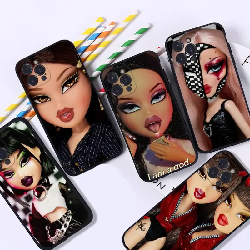 

lovely Doll Bratz Phone Case For iPhone 8 7 6 6S Plus X SE 2020 XR XS 14 11 12 13 Mini Pro Max Mobile Case