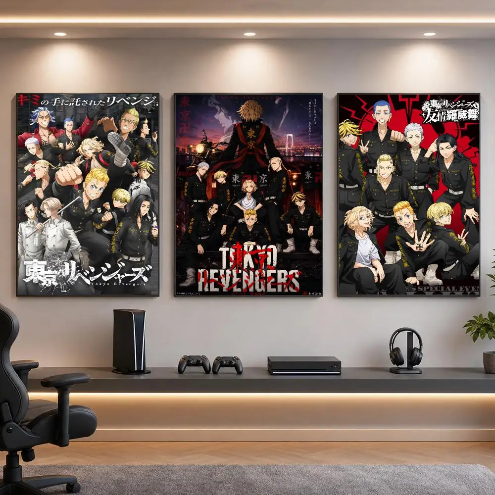 Anime T-Tokyo Revengers Poster HD Removable Wall Art Gift Bedroom Lounge Dorm Office Gaming Cafe Bars