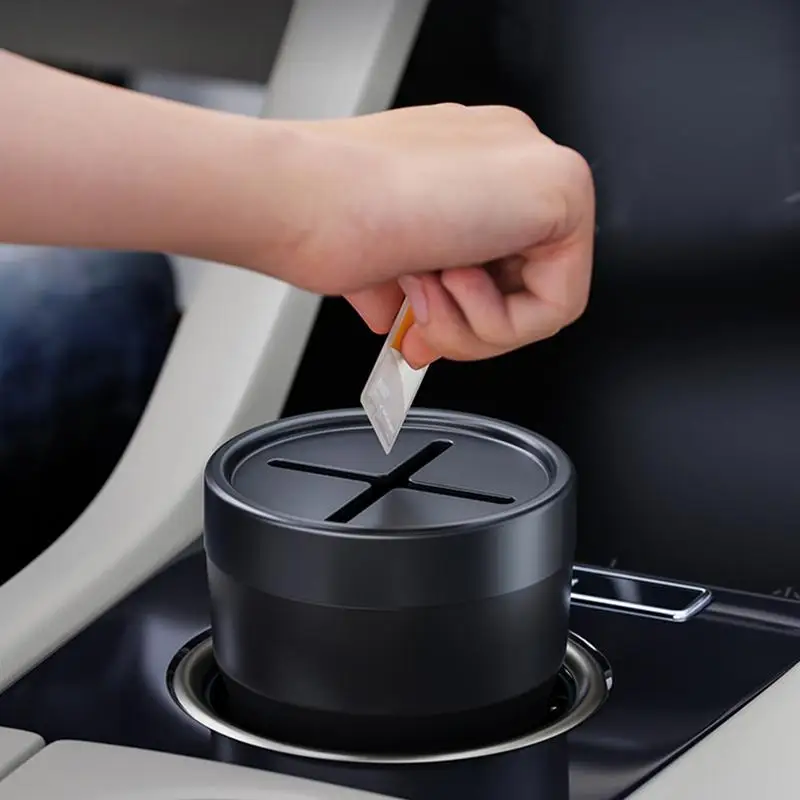 Mini Trash with Lid Car Bin Cup Holder Multifunctional Auto Interior Pen Tissue Coin Organization Car Interior Accessories