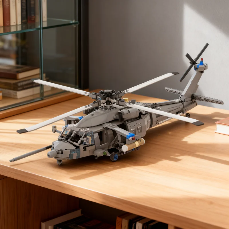 1632pcs MOC MH-60L DAP / UH-60L Black Hawk (two version) Creator Model Christmas Gift Creative Home Decoration Desktop Ornament