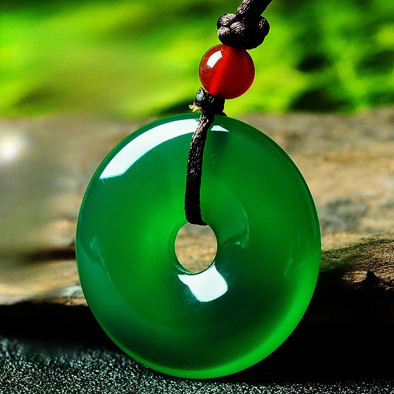 Ping An Buckle Jade Marrow Ping An Buckle Jade Pendant Bracelet Necklace Agate Ping An Buckle Pendant