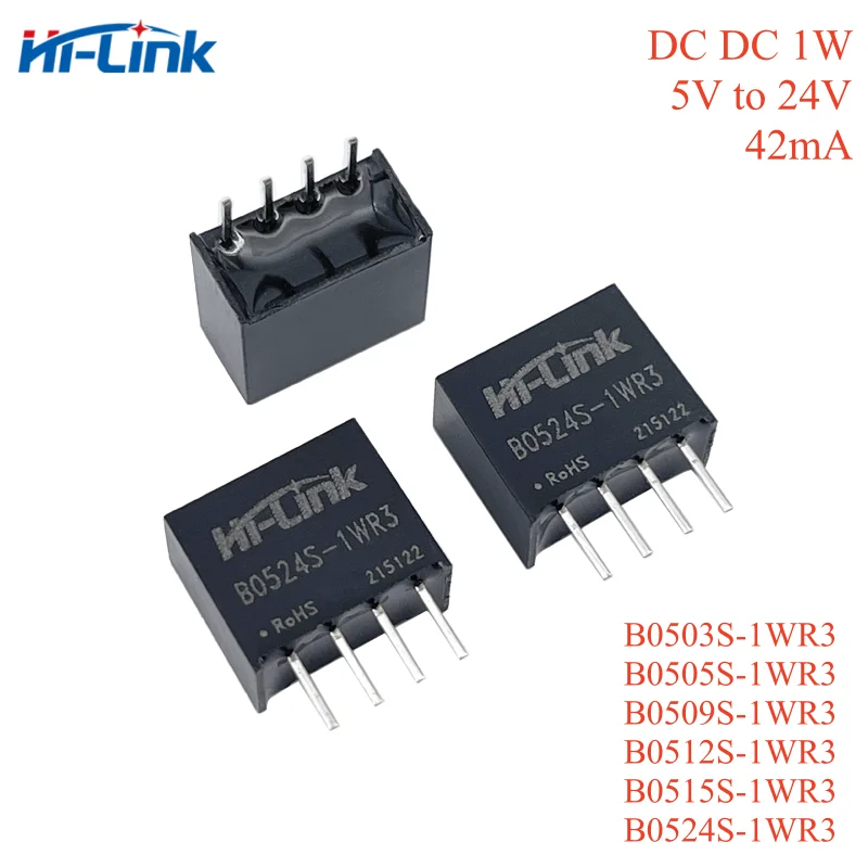 Hi-Link B0505S-1WR3 B0505S B0512S B0515S B0509S B0503S 3V 5V 12V 15V 24V B1205S B1212S B2405S B2412S B2415S B2424S 1W