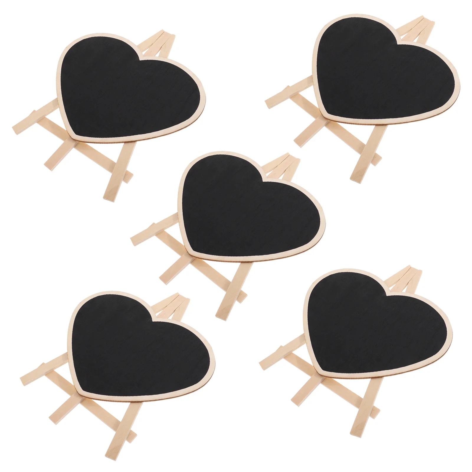 5 قطعة مذكرة خشبية الإبداعية السبورات قابلة لإعادة الاستخدام ديكور للطاولات لعلامات الرسائل المنزل الزفاف السبورة السبورة حلية #3