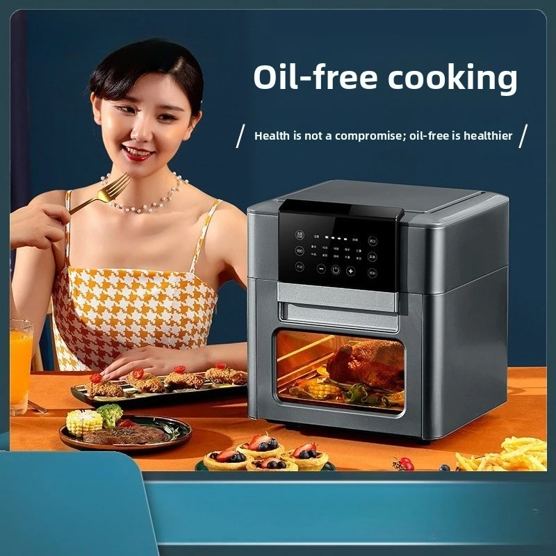 Large Capacity Visible Air Fryer Household Automatic Oil‑Free Smart Air Oven Multifunctional Oven for French Fries