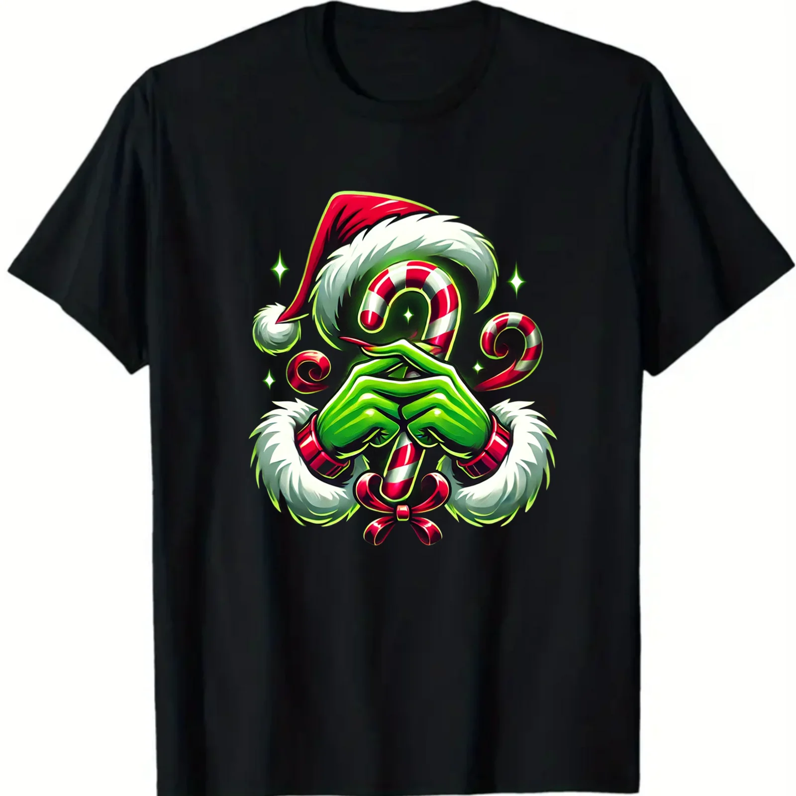 Christmas Shirts for Men Merry Christmas Santa Claus Funny Hoilday Print T-Shirts Graphic Tee Tops