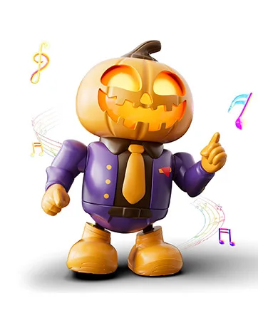 Dança abóbora crânio brinquedos robôs elétricos luzes de música crianças presentes de natal do dia das bruxas
