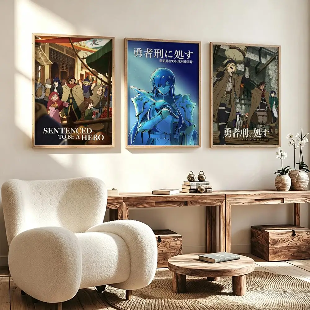 comic Sentenced to Be a Hero Poster Poster HD Waterproof Self Adhesive Wall Art Print Decor for Bedroom Living Room Gift