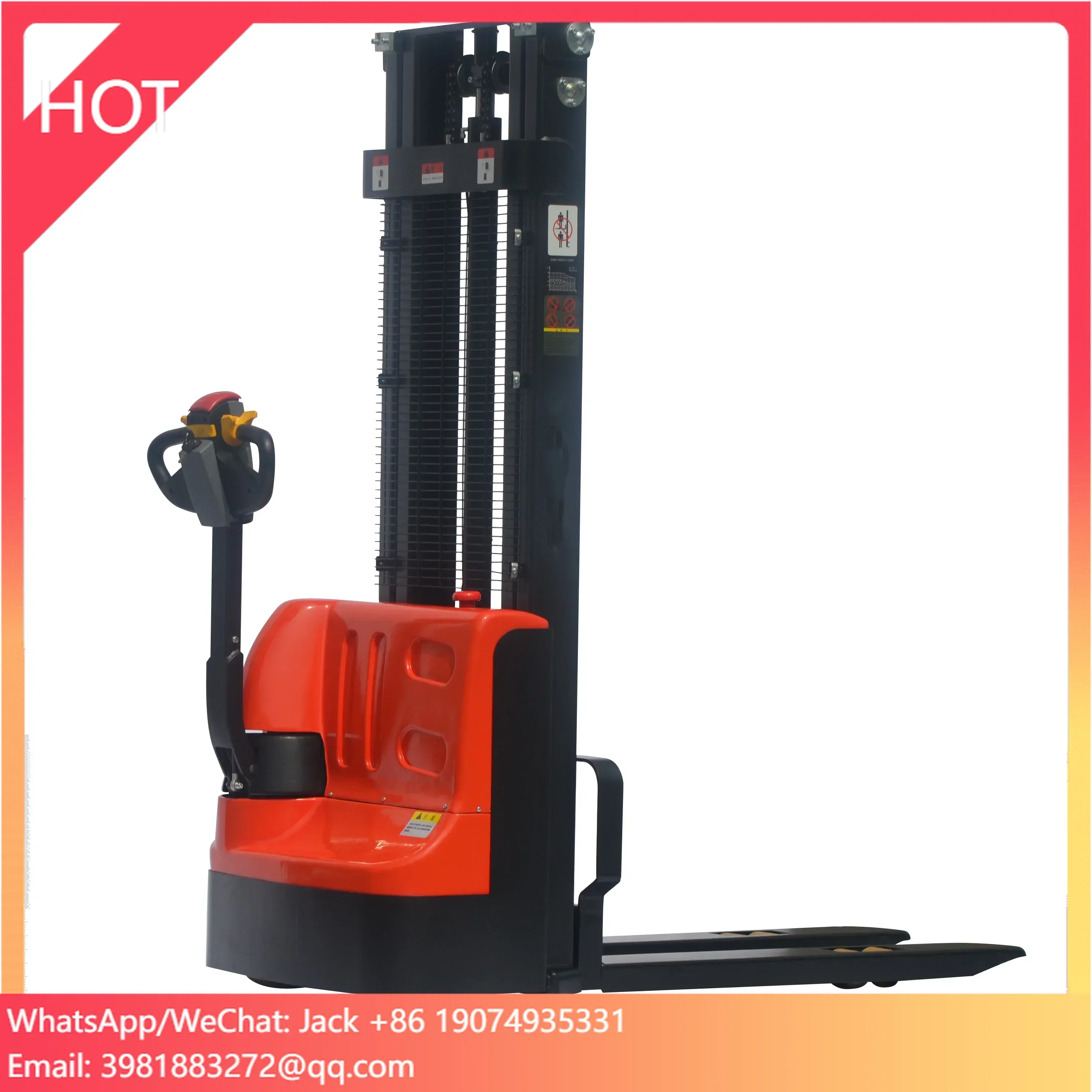 

Heli 2M 3.5M Forklift Walkie Stacker Electric Sale For 0.8T0N 1.5T0N Lithium Battery Warehouse
