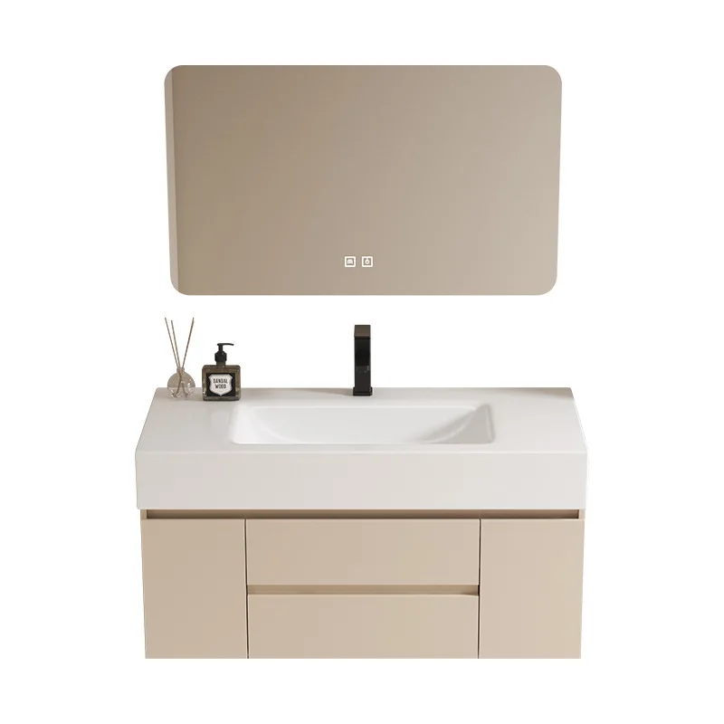 

Bathroom Cabinet Rock Slab Seamless Ceramic Integrated Basin Intelligent Bathroom Washbasin Storage Combination Toilet Furniture