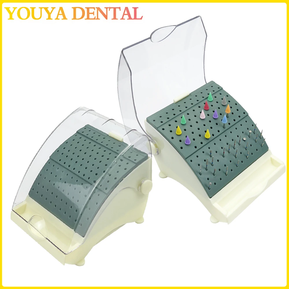 

1pcs Dental Burs Box with Drawer 142 Holes Sterilizer Case Disinfection Box Orthodontics Bur Block Holder for Dental Handpiece