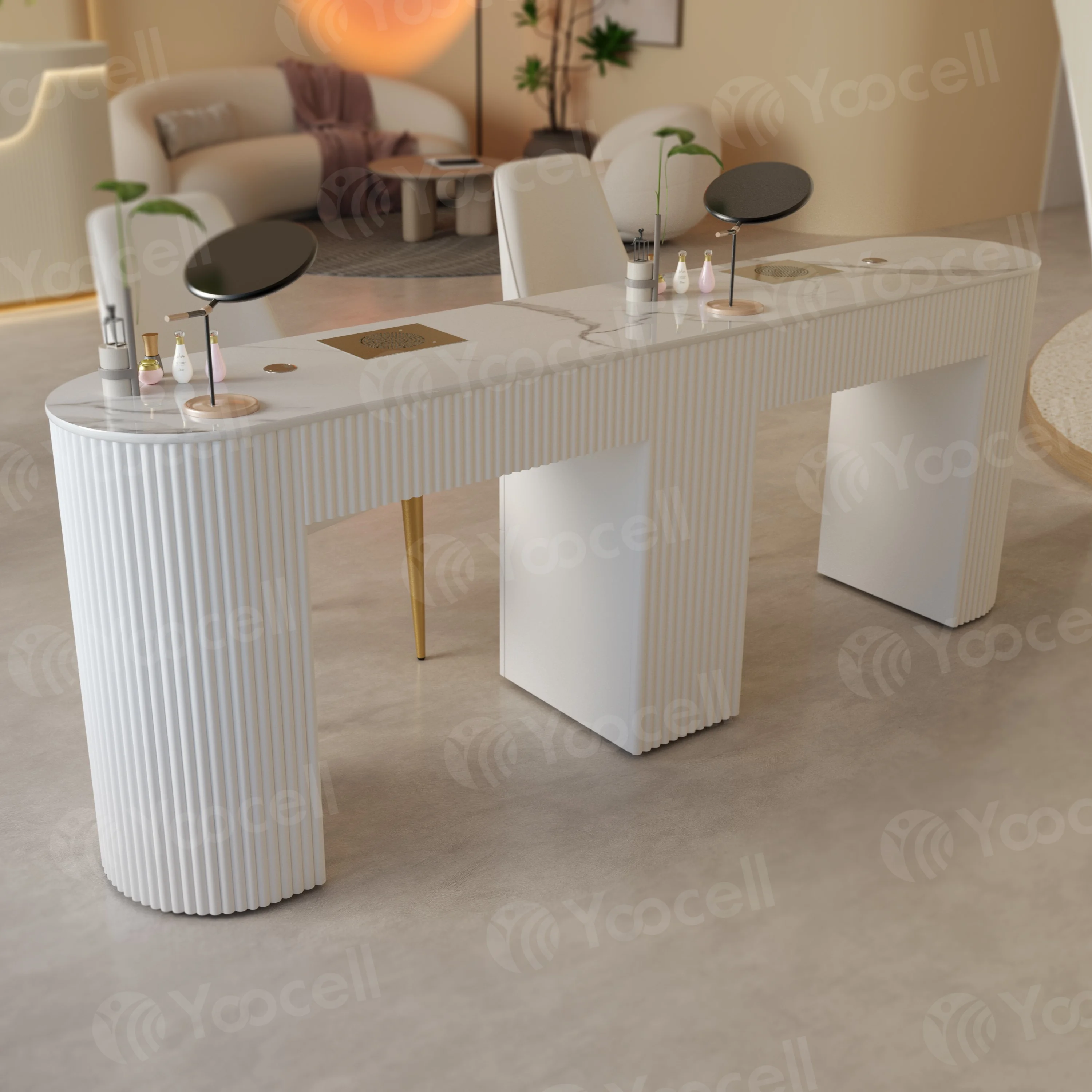 

Modern Nail Technician Table Manicure Equipment Manicure Table for Nail and Chair Set for Beauty Salon
