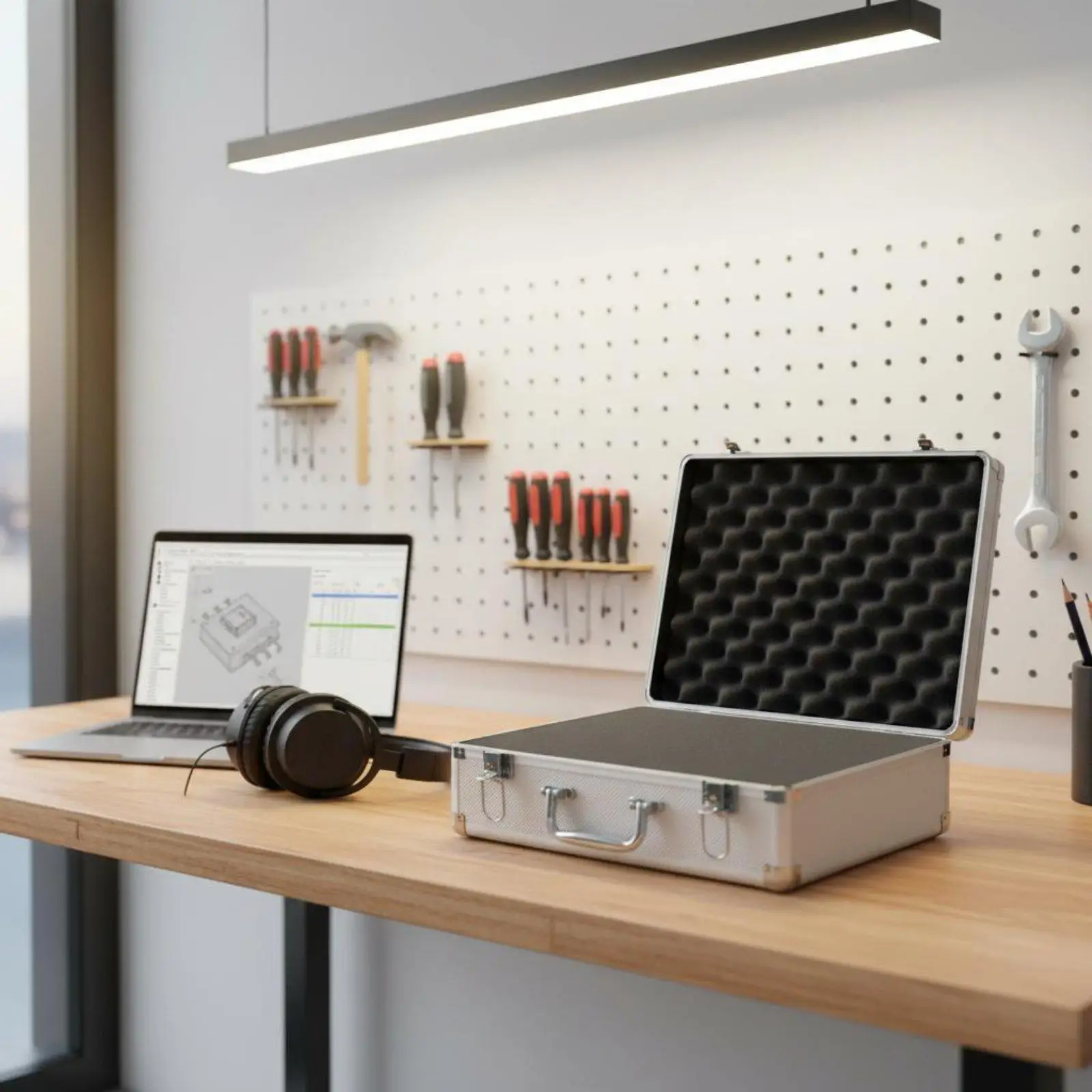 Aluminum Tool Storage Box with Pluck Foam Interior for Cameras and Electronic Gadgets