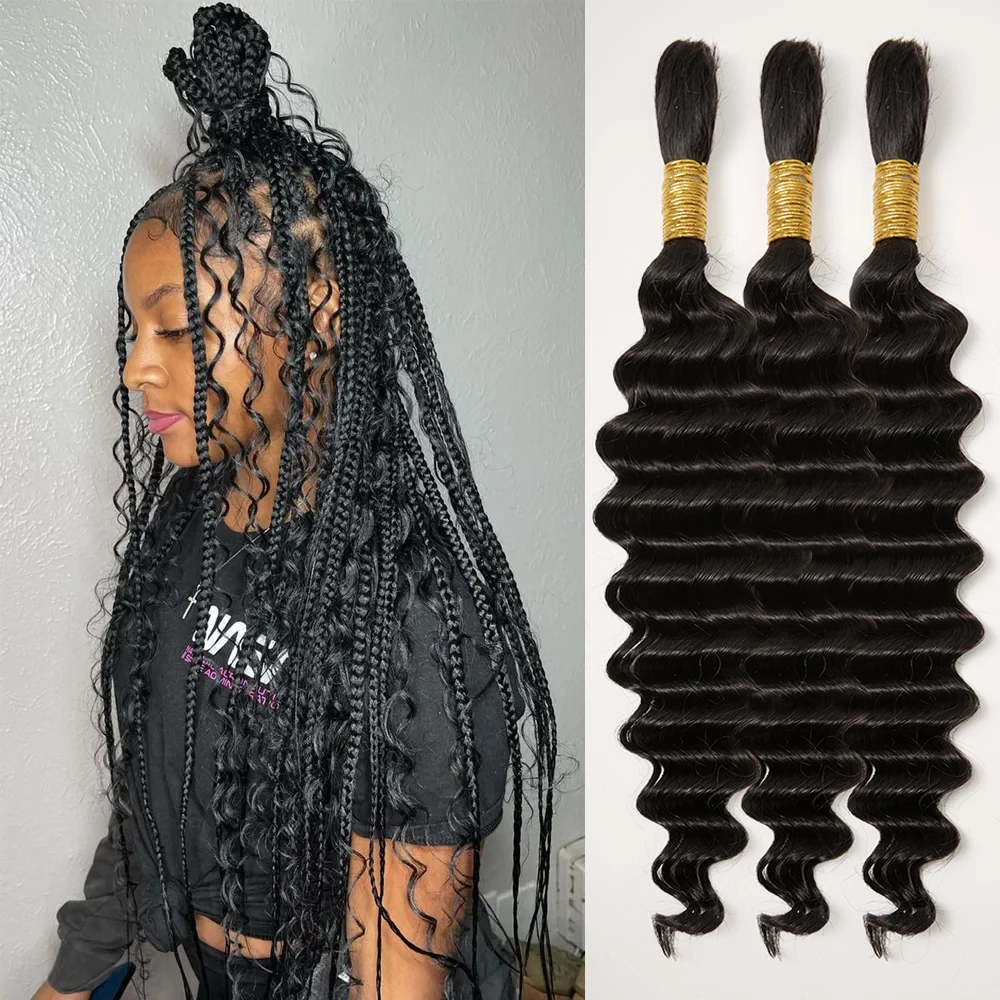 

Snwprin глубокая волна объемное плетение человеческих волос 28 дюймов 100% человеческие волосы для косичек в стиле бохо натуральные вьющиеся пучки наращивание волос девственницы