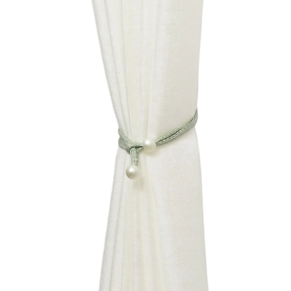 Non-Drilling Adjustable Curtain Tiebacks for Quick Attachment to Drapery Without Altering Wall Surfaces or Using Hardware