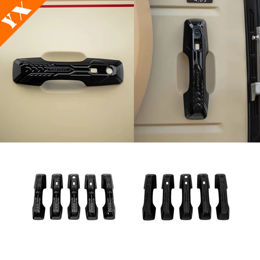 

For BYD Leopard 5 Accessories 2024 2025 2026 Black Car Mecha Style Handle, Car Door Handle Protective Cover