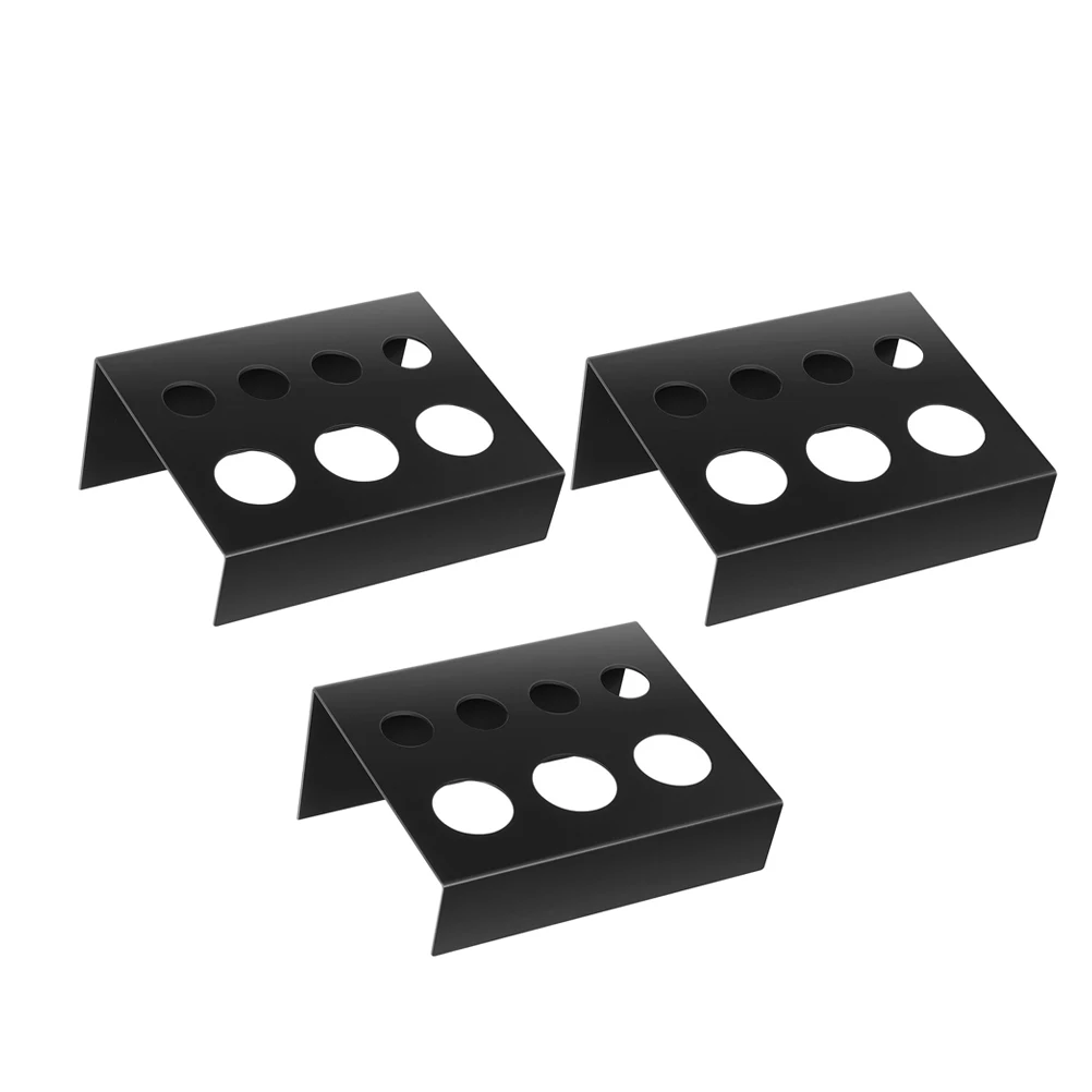 

3 шт., железный держатель для пигмента для татуировки, черный, 7 отверстий, подставка для чернил, настенный монтажный прочный органайзер для художников, художников, татуировок