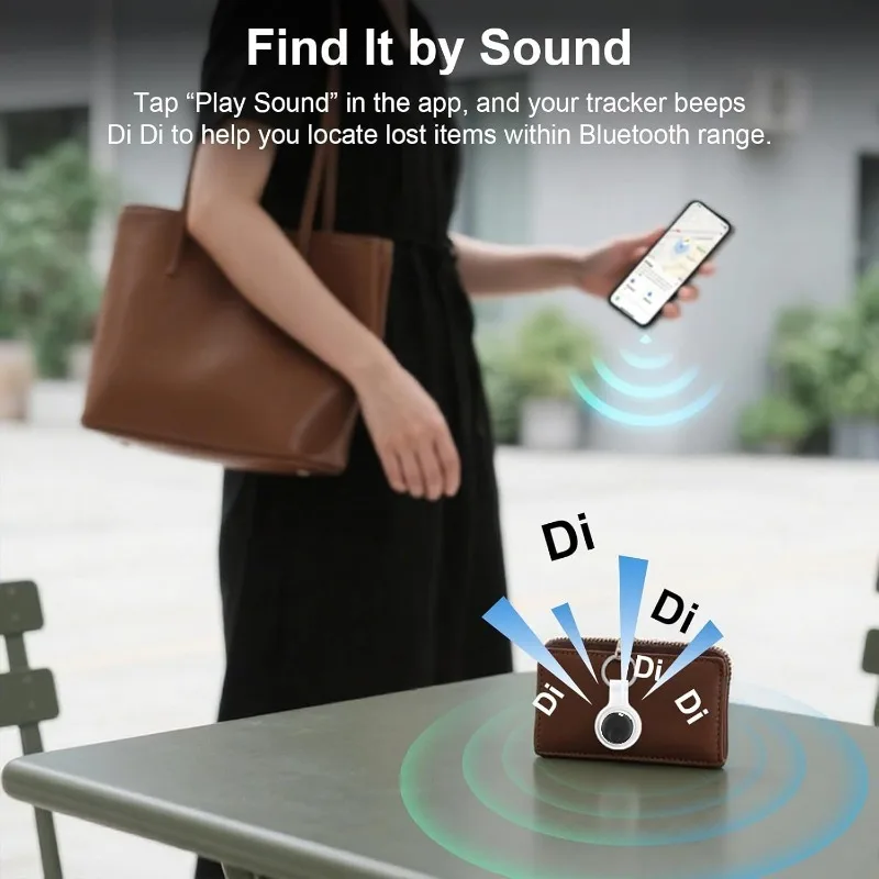 1/2/4Pc wesolvet Mini Car Locator Anti-lost Wallet Keychain Smart Tag Tracker Key Item Finder Use Find My (IOS Only)