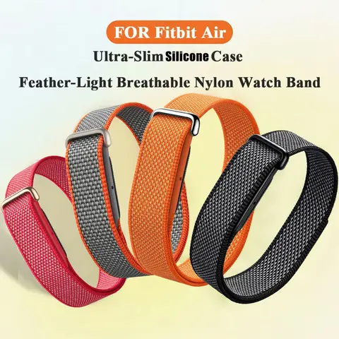 Pulseira de Nylon Respirável para Fitbit Air, Leve e Flexível, Substituição de Pulseira Esportiva