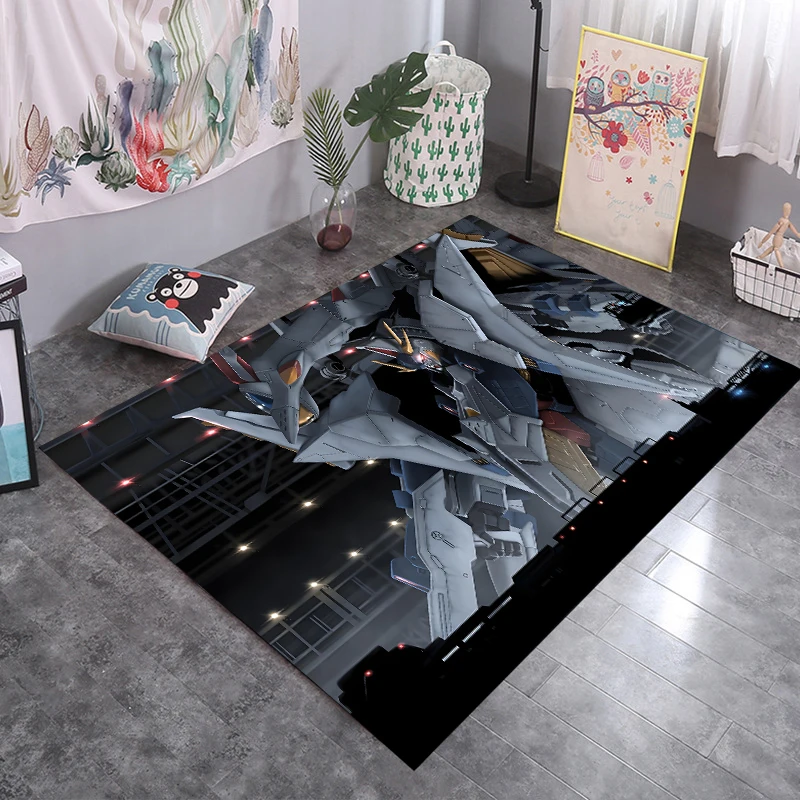 Designs Anime Gundam Characters Area Rugs Room Foot Mat Floor Sofa decoration Anti-slip Large Carpet Home Bedroom Decoration