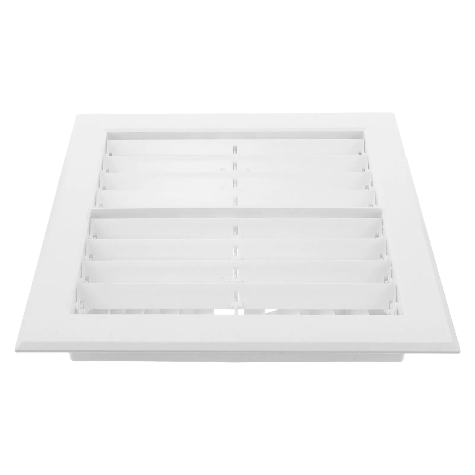 Central Air Conditioning Vent Cover ABS Material Round-to-Square Transition Louvered Airflow Control Exhaust Grille for Indoor
