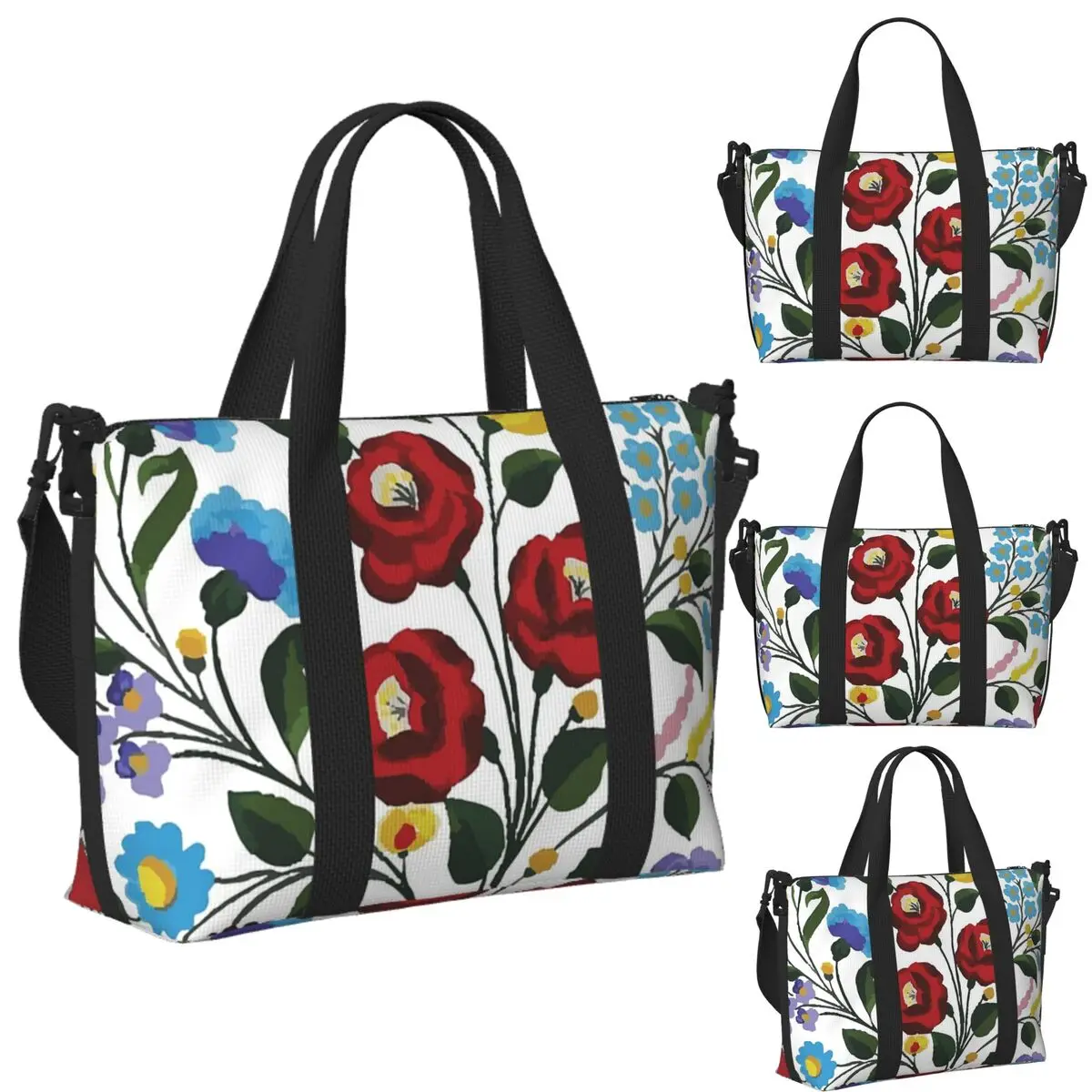 

Пляжная дорожная сумка с венгерскими сокровищами на заказ, большая вместительная сумка-тоут для тренажерного зала, йоги, женская дорожная сумка для покупок