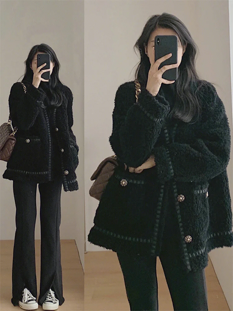 

Lamb Wool Jacket Woman Premium Pink Color Rose Hue Blush Shade Salmon Tint Coral Pigment Flamingo Tone Fuchsia Tinge Magenta Ins