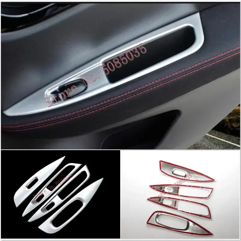 

ABS chrome trim car inner window button armrest decoration cover for Nissan Qashqai j11 Car Styling Accessories 2018 2016 2017